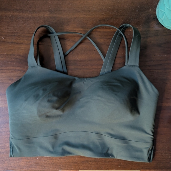 Lululemon Like A Cloud Longline Bra D/DD Rainforest Green Size 8 New W/O Tags - Picture 1 of 2